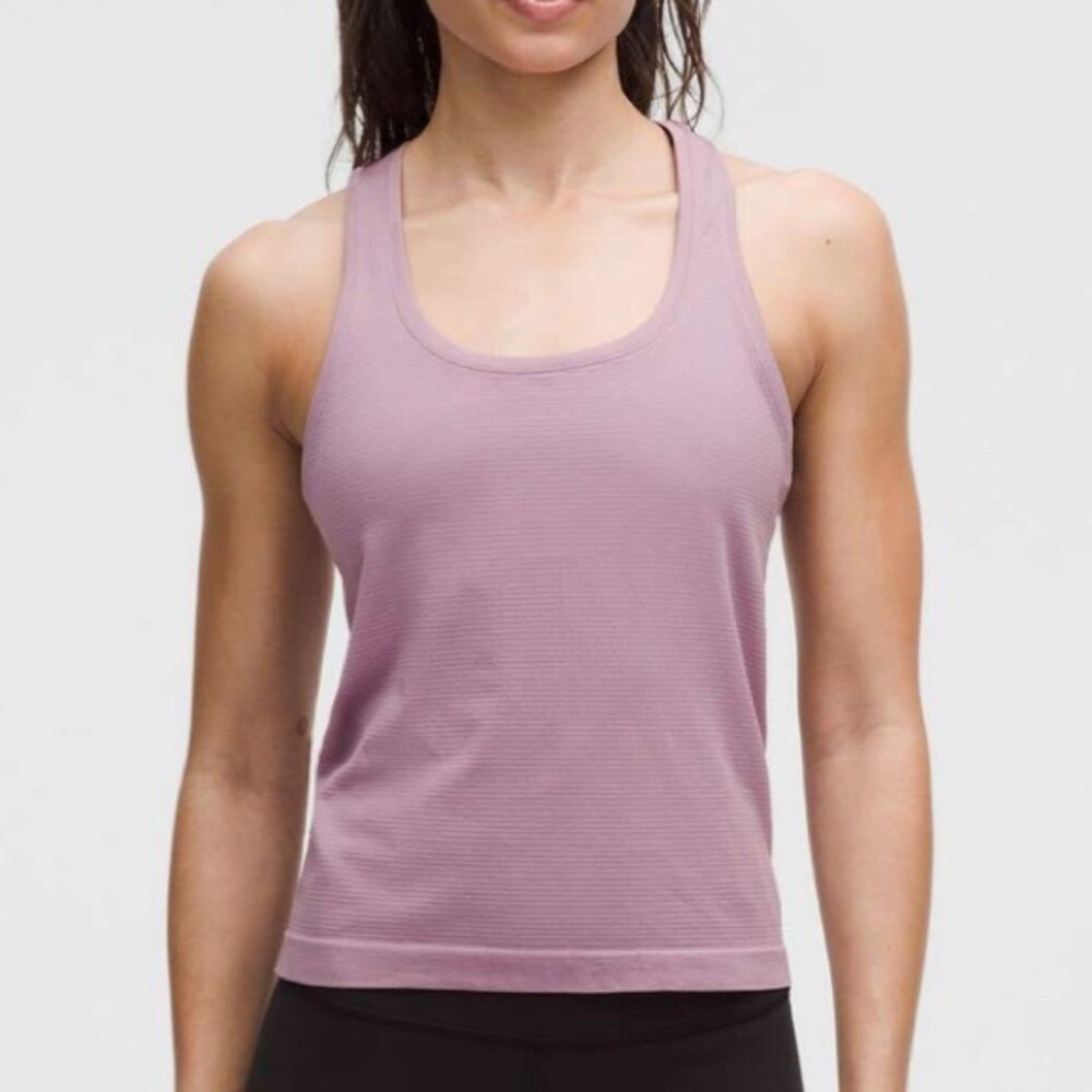 Lululemon‎ Swiftly Tech Racerback Tank Top Waist Length lavender Lux size 14 NWT